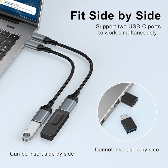 USB C to USB 3.0 Adapter,Type C Male to USB Female OTG Cable 5Gbps Data Transfer for iPhone 16 Pro Max/16 Pro/16 Plus/16e/16/15,iPad,Samsung Galaxy S25 Edge/S25 Ultra/S24/S23/A36/A16,Google Pixel 9a 9
