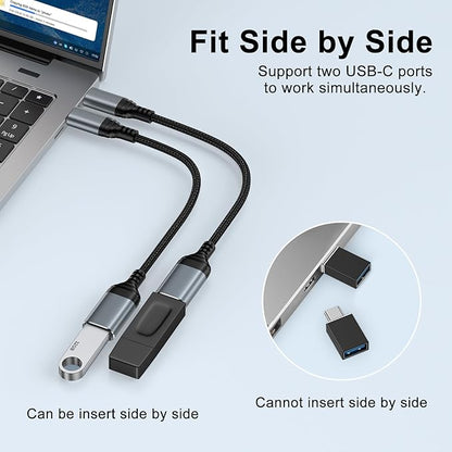 USB C to USB 3.0 Adapter,Type C Male to USB Female OTG Cable 5Gbps Data Transfer for iPhone 16 Pro Max/16 Pro/16 Plus/16e/16/15,iPad,Samsung Galaxy S25 Edge/S25 Ultra/S24/S23/A36/A16,Google Pixel 9a 9