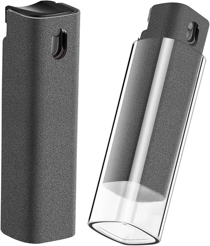 YTT Screen Cleaner, All-in-One Spray & Wipe Cleaner, with Transparent Protective Shell for All Phones, Laptop and Tablet Screens (Gray)