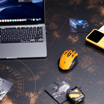 Bluetooth Mouse,Tri-Mode (BT 5.0/4.0+2.4G Hz),Visible Battery Level,Rechargeable Ergonomic Wireless Mouse with 4 Adjustable DPI Levels for Laptop and PC