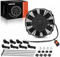 A-Premium 7.5'' 7.5 inch Slim Fan Pull Universal Electric Radiator Cooling Fan Assembly, 12V 80W with Mount Kit
