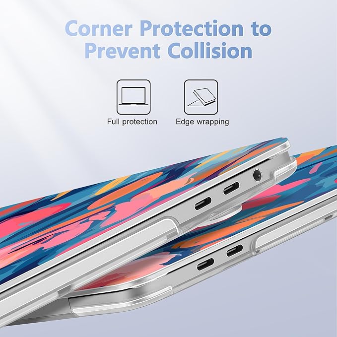 for MacBook Pro 16 inch Case 2019 2020 Release Model A2141, Plastic Hard Shell Cover with Keyboard Cover & Screen Protector for MacBook Pro 16 inch with Touch Bar & Touch ID, Flowers Print