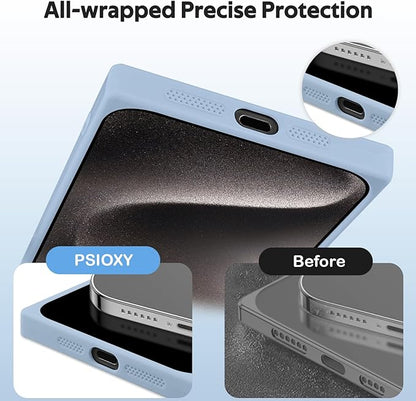 Designed for iPhone 15 Pro Max Case Compatible with Magsafe Cover Camera Lens Protector Military Grade Protection Shockproof Soft TPU Slim Magnetic Phone Case for iPhone 15 Pro Max Blue