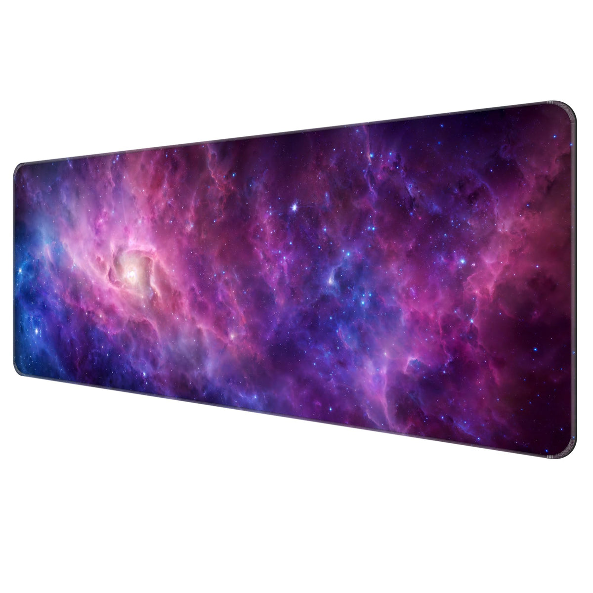 Dynippy Large Thin Mouse Pad with Stitched Edges, Black White Marble