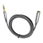 Devinal 6.35mm 1/4" inch TRS Plug Male to 1/4 Female Headphone Guitar Extension Cable Cord, Gold Plated Audio Cable Stereo Extender, 20 feet (6 M)