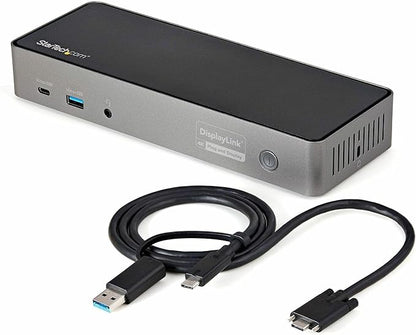 StarTech.com USB-C / USB-A Hybrid Docking Station for MacBook Pro / Air M1 M2 M3 M4 & Windows, Universal Triple 4K 60Hz HDMI DP Dock, Thunderbolt Compatible, 85W Laptop Charging - TAA