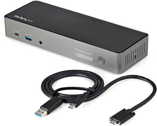 StarTech.com USB-C / USB-A Hybrid Docking Station for MacBook Pro / Air M1 M2 M3 M4 & Windows, Universal Triple 4K 60Hz HDMI DP Dock, Thunderbolt Compatible, 85W Laptop Charging - TAA