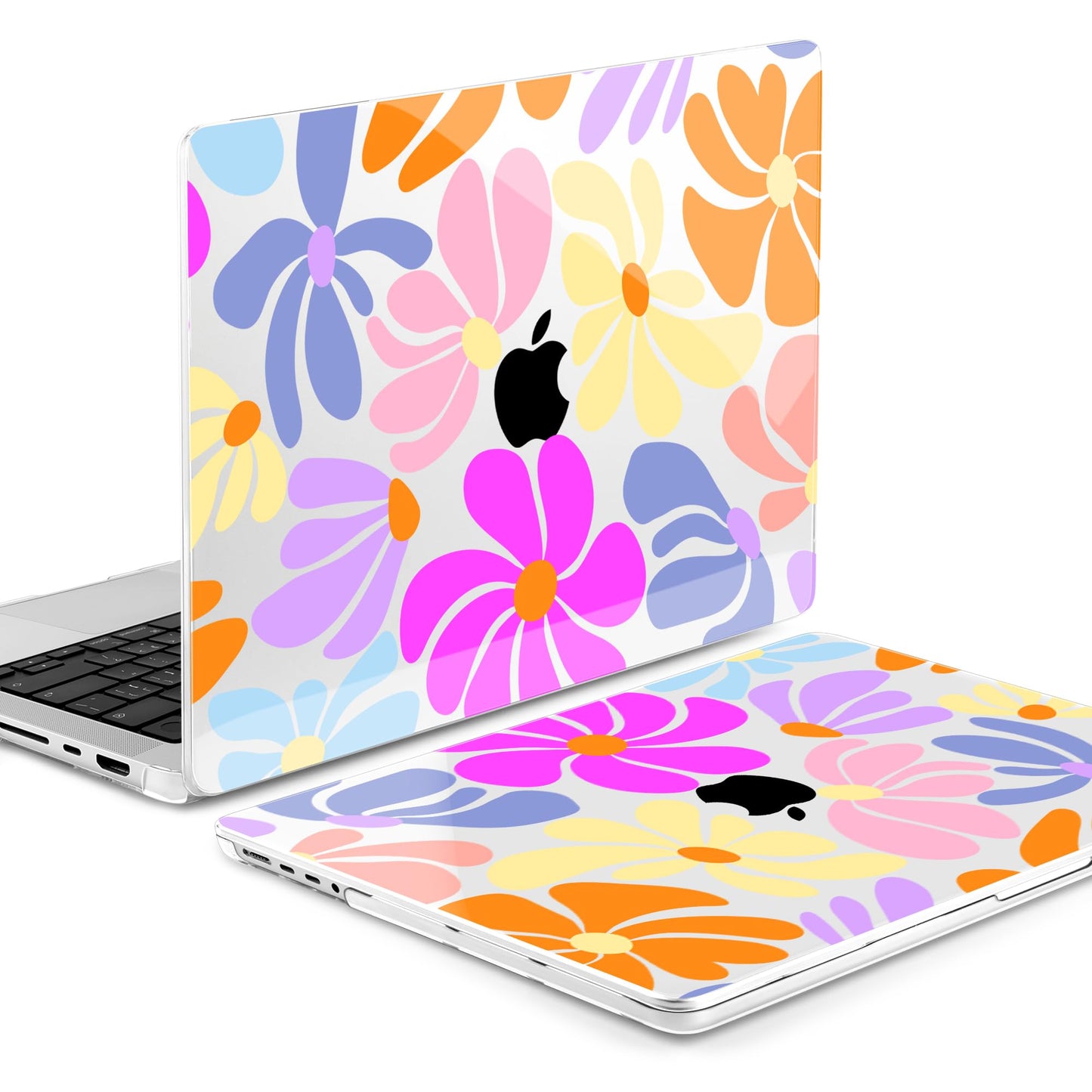 DONGKE Compatible with MacBook Pro 16 Inch Case (2026-2021 Release, M5 M4 M3 M2 M1 Pro/Max Chip), Plastic Hard Shell Cover with Keyboard Cover & Screen Protector for MacBook Pro 16", Power Florals