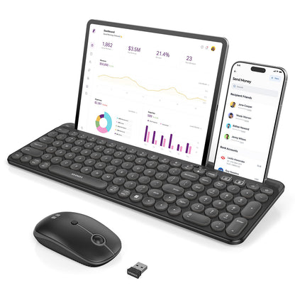 seenda CTU-301 Bluetooth Keyboard and Mouse Combo for iPad,Black