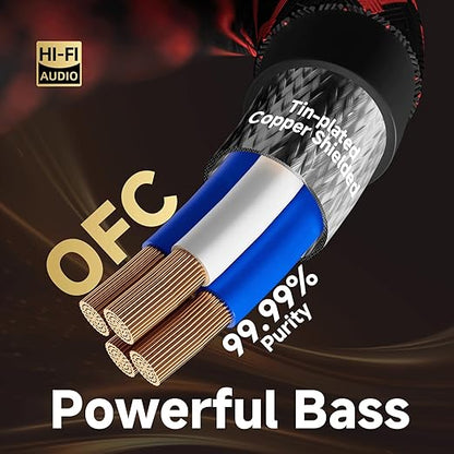 TODN HiFi 4-Core-OFC RCA Cables Audiophile 5ft with Shielded for Home Audio