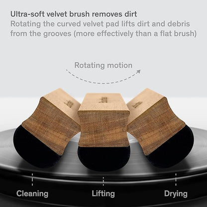 Boundless Audio Vinyl Record Cleaning Kit - 5-in-1 Vinyl Cleaning Kit Includes Velvet Record Brush, Stylus Cleaner, Cleaner Solution, Nylon Brush & Storage Bag