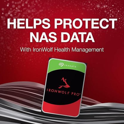 Seagate IronWolf Pro, 16 TB, Enterprise NAS Internal HDD –CMR 3.5 Inch, SATA 6 Gb/s, 7,200 RPM, 256 MB Cache for RAID Network Attached Storage (ST16000NT001)