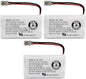 New! Genuine Uniden BBTY0651101 BT-1007 NiMH 600mAh DC 2.4V Rechargeable Cordless Telephone Battery (3-Pack)