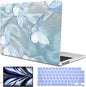 for MacBook Air 13.6 inch Case M4 2025 A3240 2024 M3 A3113 M2 A2681 2022 2023,Crystal Clear Printed Pattern Plastic Hard Shell Cover for 2025 MacBook Air 13 M4 Touch ID, Tin Foil Butterfly