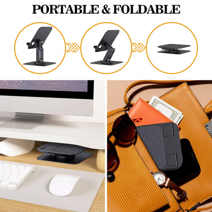 OCYCLONE iPad Stand, 360° Rotating iPad Tablet Stand Holder for Desk, Black