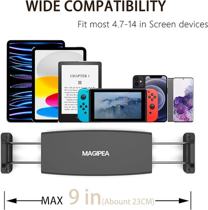 Tablet Floor Stand & Kindle Holder, Overhead Bed Reading Stand with 360° Rotatable Clamp and Height Adjustable Flexible Long Arm, Compatible with Kindle, iPad mini/Air/Pro, and 4.7-14 Inch Devices