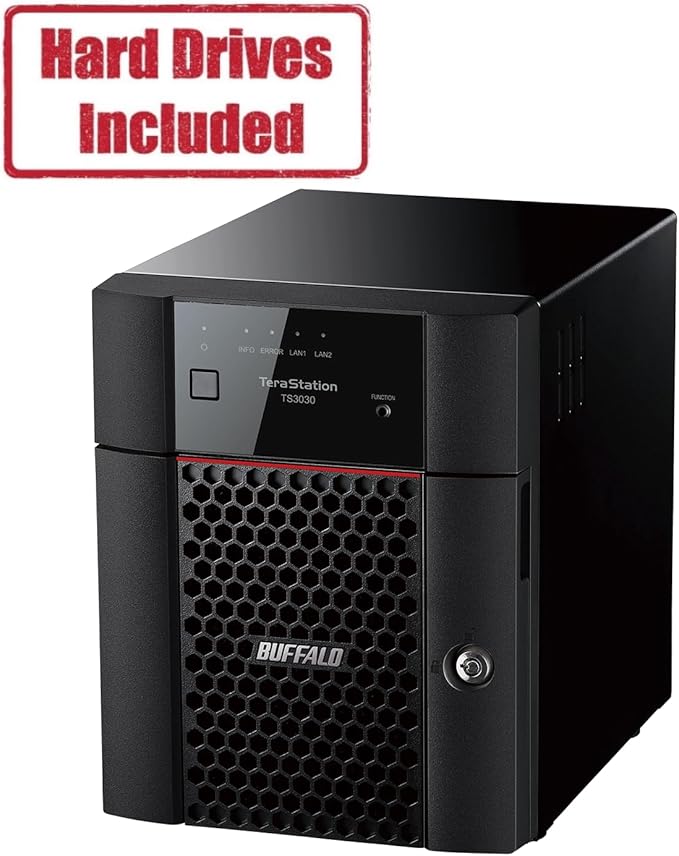 BUFFALO TeraStation 3430DN 4-Bay 4TB (2x2TB) Desktop Small-Med Business NAS w/Hard Drives Included