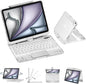 GUSGU for iPad Air 11 Inch (M3/M2,2025/2024) Transperant Case with Wireless Keyboard, 7 Color Backlight, Trackpad, 360°Rotating Stand for 10.9" iPad Air 5th/4th, 11" iPad Pro 4/3/2/1 Case, Cyberpunk