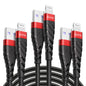 OIITH Apple MFi Certified iPhone Charger Cable 3 Pack 6 Ft, Long Lightning Charging Cord, Fast 2.4A iPhone USB Cord Compatible with iPhone12/11/XS/Max/XR/X/8/8P/7P/6