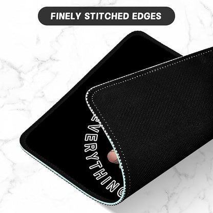 ITNRSIIET Mouse Pad with Stitched Edge Premium Textured Smooth Precise Operation Waterproof Washable Non-Slip Rubber Base Desktop Protection Mat, 10.2×8.3×0.12 inches, Pretty Fine Elephant