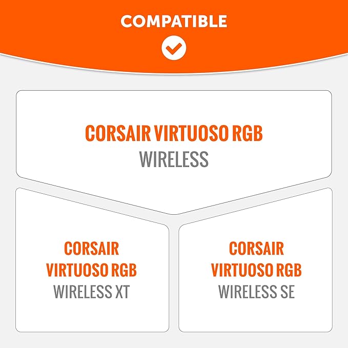 WC BandZ Virtuoso V2 - Silicone Headband Cover for Corsair Virtuoso Headphones by Wicked Cushions | Machine Washable, No More Flaking Leather | for Virtuoso Wireless, XT, and SE | 90's Black