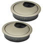 2 Pcs Desk Grommet 2" / 50 mm, Desk Cord Hole Cover, Cable Grommet Metal Zinc Alloy Materilal, Desk Hole Grommet for Home & Office Pc, Detachable Cable Cord Organizer-Bronze