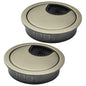 EASYEAH 2 Pcs Desk Grommet 2-1/16" / 53 mm, Desk Cord Hole Cover, Cable Grommet Metal Zinc Alloy Materilal, Desk Hole Grommet for Home & Office Pc, Detachable Cable Cord Organizer-Bronze
