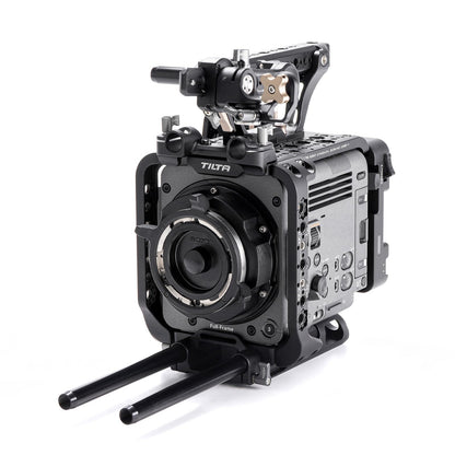 Tilta Camera Cage Compatible with Sony BURANO | Arri Rosettes, 1/4"-20 and 3/8"-16 Threads | w/Top Handle, Left/Right Side Arm, Battery Plate (Advanced Kit - V Mount)