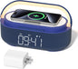 COLSUR 6-in-1 Bluetooth Speaker Alarm Clock with 15W Wireless Charger, FM Radio, Adjustable LED Night Light, 2500mAh Battery, Snooze Function – for Bedroom, Home, Office