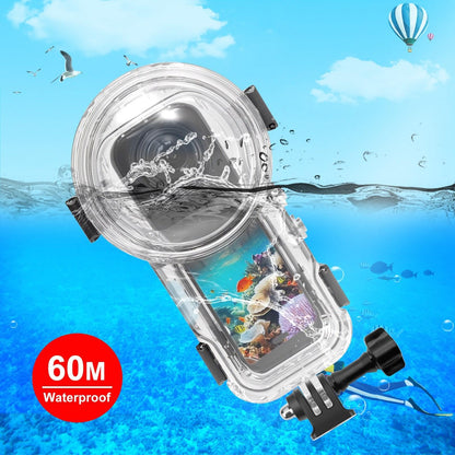PULUZ Invisible Dive Case for Insta360 X5, [196ft/60m] Waterproof Case Diving Housing Cover Protective Underwater Shell for Insta 360 X5 Action Camera Accessories