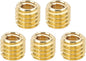 PATIKIL 1/4" Female to 3/8" Male Convert Screws Adapter, 5 Pcs Tripod Thread Adapter Mount for Camera Monopod Video DSLR SLR Mic Stand, Gold