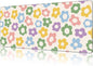 Mouse Pad Large Vintage Groovy Flowers Non-Slip Gaming Desk Mat with Stitched Edge Laptop Keyboard Desk Pad for Work Home Gaming (35.4 x 15.7 Inches)