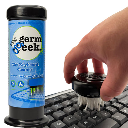 Germ Geek Keyboard & Electronics Cleaning Kit | Patented Precision Brush | Multi-Purpose Tool for Laptop Phone & AirPods | USA-Made, Eco-Friendly & Safe Computer Cleaner