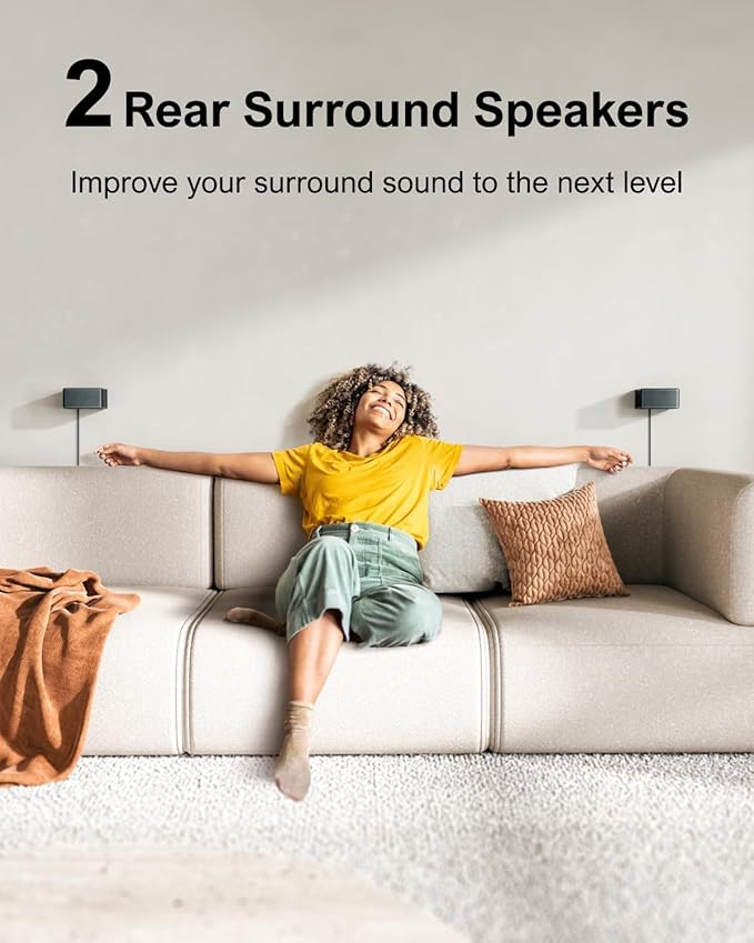 ULTIMEA 7.1 Sound Bars for Smart TV, 4 Wired Surround Speakers, Virtual Surround Sound System, 410W Peak Power, App Control, TV Soundbar with Wireless Subwoofer, Home Theater Sound System, 2025 Model