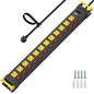 CRST 12-Outlet Metal Power Strip with Individual Switches, 15A/1875W, 9FT