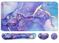 Topographic Large Mouse Pad and Keyboard Wrist Rest, Desk Pad for Keyboard and Mouse, 4-in-1 Large Gaming Mouse Pad with Wrist Support, Non-Slip Desk Mat for Home Office Study Game-Topographic Contour
