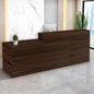 Reception Desk with Counter Modern Checkout Counter with Lockable Drawer Keyboard Tray Receptionist Desk for Office Salon Reception Table B Left 71inch/180cm