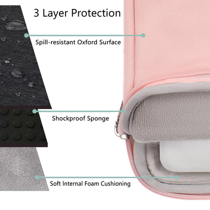 Voova 13.3-13 Inch Laptop Sleeve, MacBook Case，Laptop Case, Sakura Pink