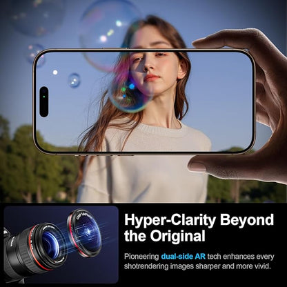 X-it 2 Pack Camera Lens Protector, Shatterproof Anti-Scratch Ultra HD Mechanical Gear Camera Protector, Anti-Glare Tempered Glass Lens Protector for iPhone 15/15 Plus/14/14 Plus,Case Friendly,BlackRed