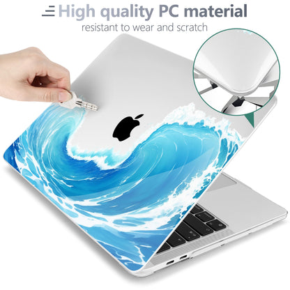 Batianda AstroGrid Case for MacBook Air 13 inch 2018-2020, Blue Waves