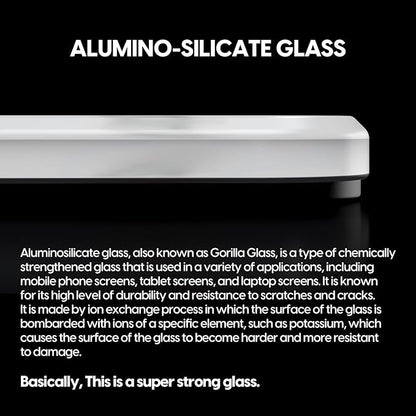 Pulsar - Superglide Premium Glass Mouse Pad XXL ALUMINO-Silicate Glass Surface Anti-Slip Fully Molded high-Density Silicone Rubber 38.5in x 16.5in (XXL, White)