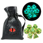 Haxtec Metal DND Dice Set, 7 Pcs Dragon Pattern Polyhedral Dice for RPG