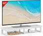 YAOHUOO 45" Large TV Riser for 32-60 inch TV, TV Riser Stand Shelf with Steel Legs, Tabletop TV Stand Riser for Home Office,White
