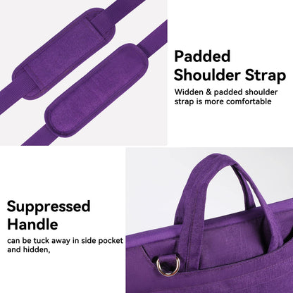 Voova 15.6-15 Inch Laptop Sleeve with Handle, MacBook Sleeve, Purple