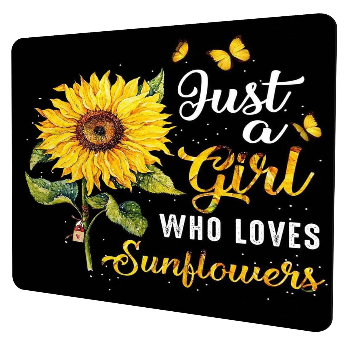 SHALYSONG Watercolor Flower Mouse Pad, 9.5"x7.9" Non-Slip Laptop Mousepad