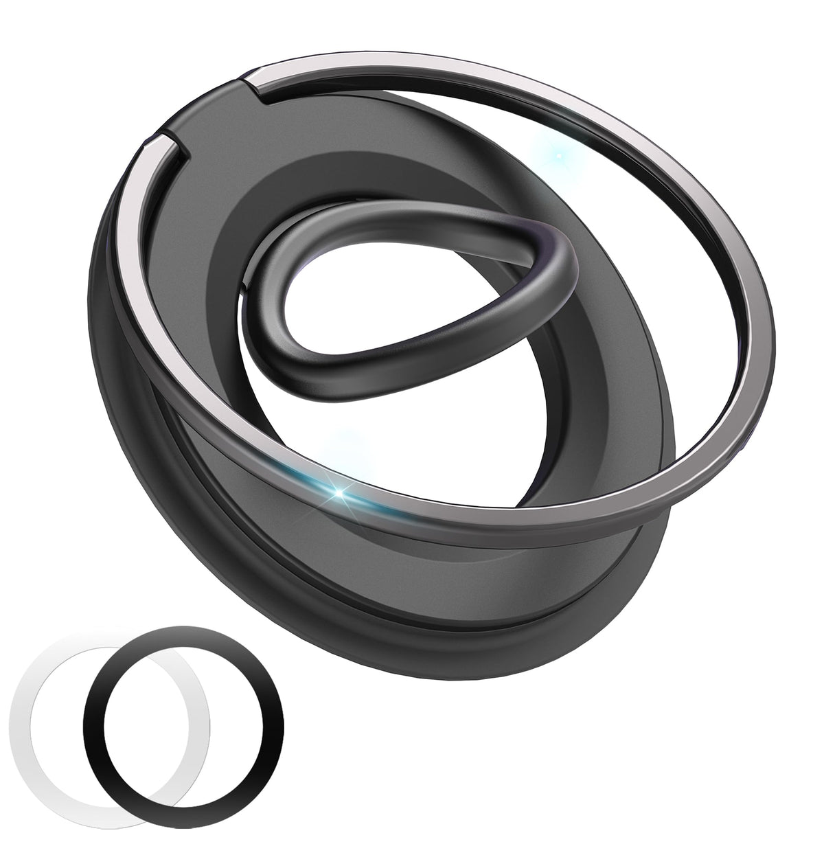 Orivienta Magnetic Phone Grip for MagSafe Ring Holder, 360° Rotation Magnetic Phone Ring Grip Stand Finger Kickstand, Compatible with MagSafe Accessories for iPhone 17 Pro/Max 16/15 Air