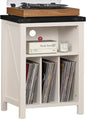 Record Player Stand with Vinyl Record Storage Holds up to 160 Albums,Large Wood Record Player Table Dispaly Shelf，White Turntable Stand Cabinet for Living Room,Bedroom,Office 8