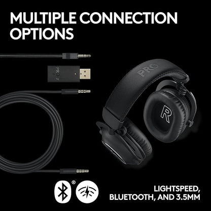 Logitech G Pro X Superlight 2 Lightspeed Wireless Gaming Mouse + G Pro X 2 Wireless Gaming Headset Bundle - Black