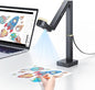 CZUR Fancy S Pro USB Document Camera for Teacher, 12MP 4K Webcam with Microphone and LED Light, Up to 60fps, Auto Focus, for Remote Teaching, Web Conference, for Mac and Windows, Black
