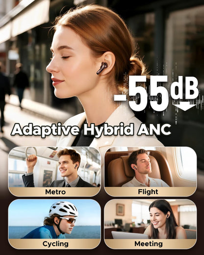 SoundPEATS Air5 Pro Wireless Earbuds, LDAC & aptX Lossless, Adaptive ANC